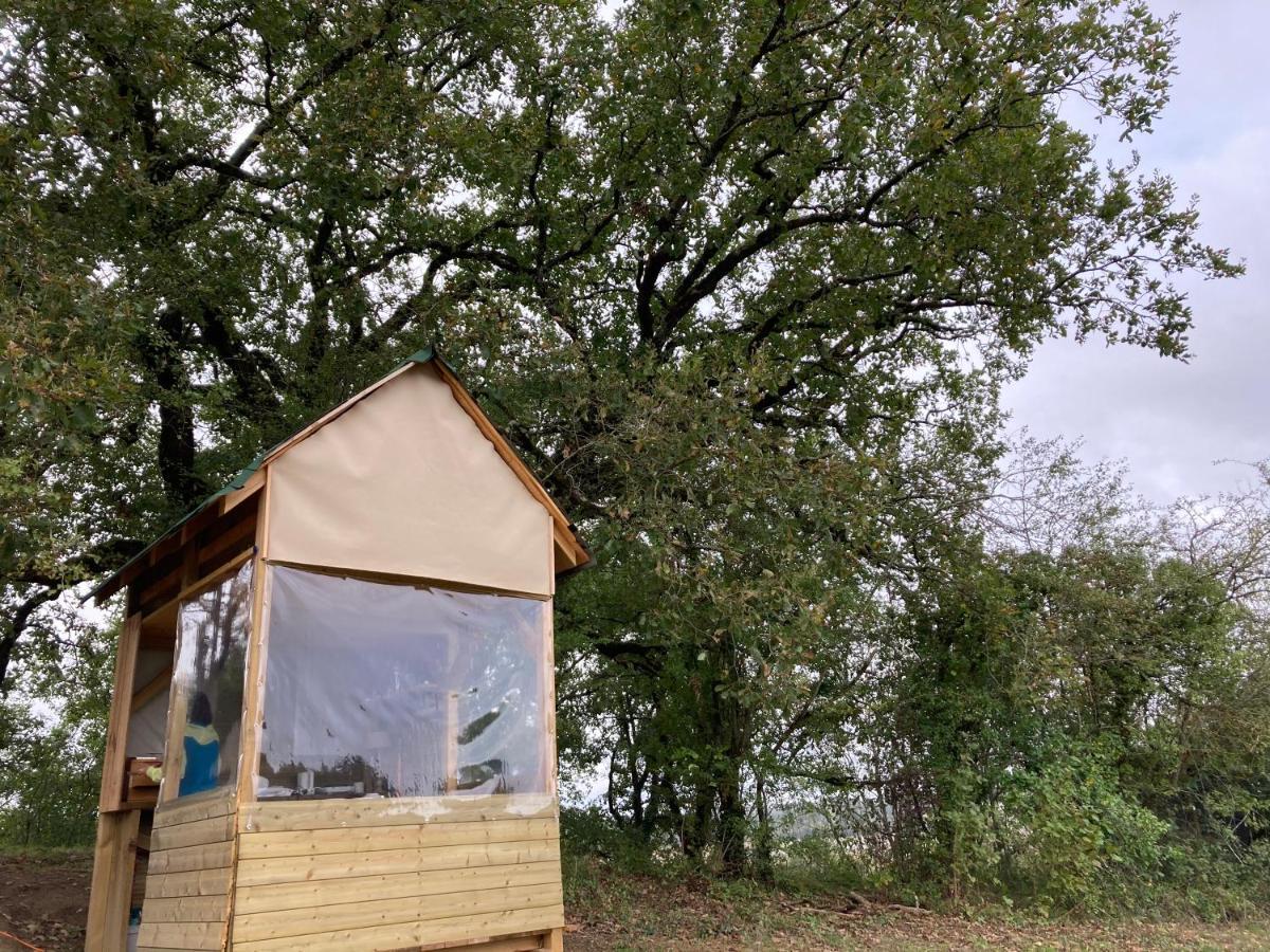 Cabane Bivouac Avec Echelle A L'Ombre Des Chenes Idrac-Respailles المظهر الخارجي الصورة